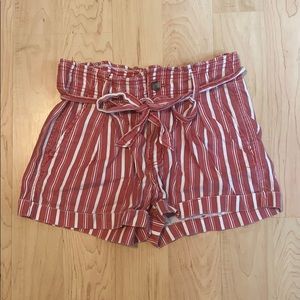 Red striped shorts
